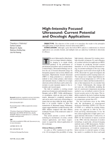 High-Intensity Focused Ultrasound: Current Potential and Oncologic