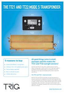 the tt21 and tt22 mode s transponder