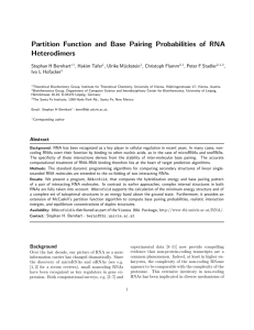 Partition Function and Base Pairing Probabilities of RNA
