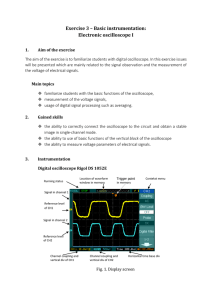 Exercise 3 – Basic instrumentation: Electronic oscilloscope I