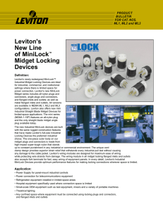 Leviton`s New Line of MiniLock™ Midget Locking Devices