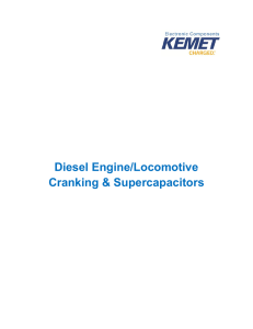 KEMET Supercapacitors and Diesel Engine Locomotive Cranking (1