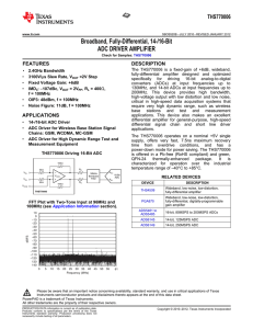 Broadband, Fully-Differential, 14-/16