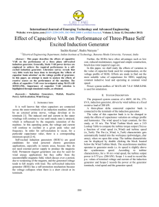 Effect of Capacitive VAR on Performance of Three