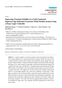 Improving Transient Stability in a Grid-Connected Squirrel