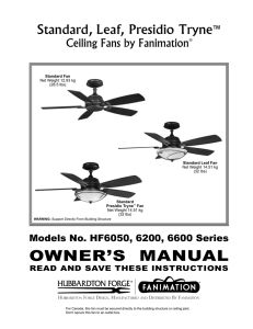 Fanimation HF6600Ds Installation