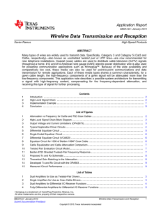 Wireline Data Transmission and Reception