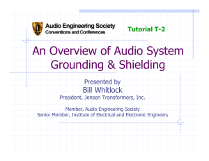 An Overview of Audio System Grounding