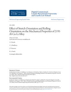 Effect of Stretch Orientation and Rolling Orientation on the