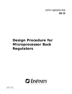 Design Procedure for Microprocessor Buck Regulators