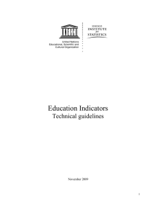 Education Indicators Technical Guidelines