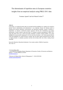 The determinants of repetition rates in European countries: insights