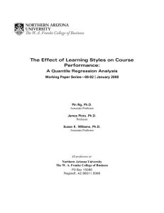 The Effect of Learning Styles on Course Performance: