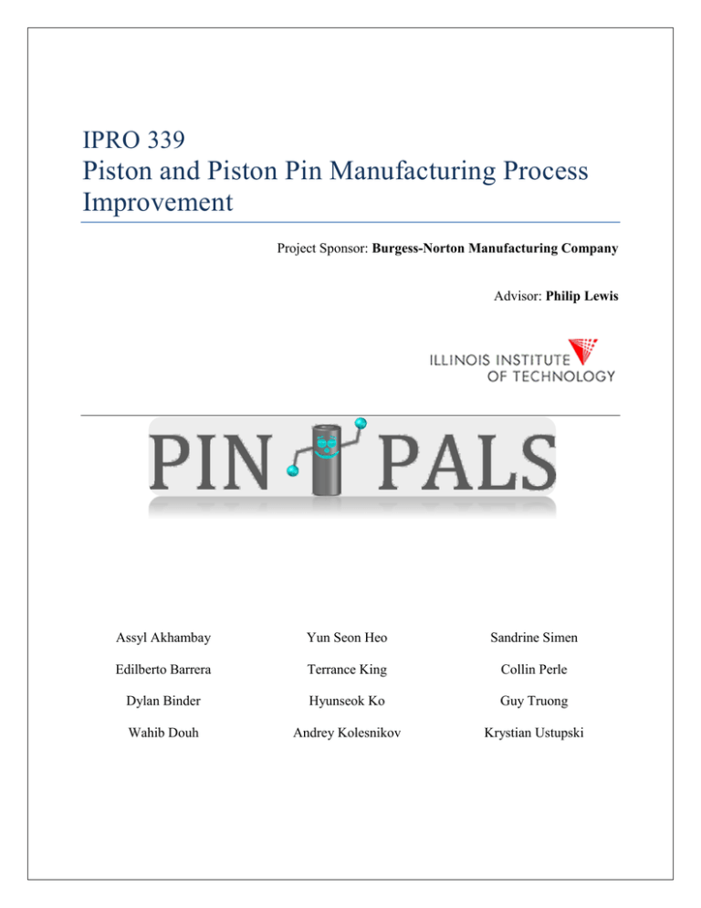 Piston and Piston Pin Manufacturing Process Improvement