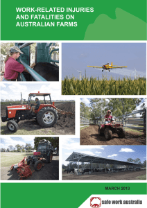 Work-related injuries and fatalities on Australian farms