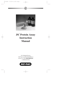 DC Protein Assay Instruction Manual