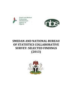 smedan and national bureau of statistics collaborative survey