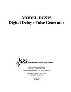MODEL DG535 Digital Delay / Pulse Generator