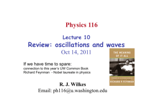 Physics 116 Review: oscillations and waves