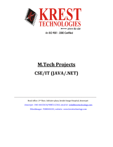 M.Tech Projects - Krest Technology