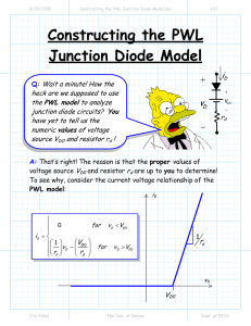 Constructing the PWL Junction Diode Model