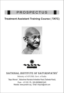 TATC Prospectus.. - National Institute of Naturopathy Pune