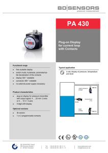 PA 430 - BD sensors