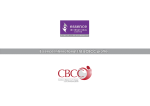 Essence - CBCC Profile - Essence International