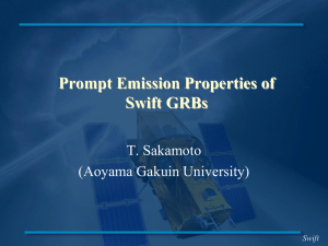 Prompt Emission Properties of Swift GRBs