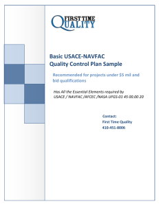 USACE-NAVFAC Basic-Essentials Quality Plan Sample