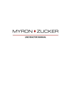 line reactor manual - Myron Zucker, Inc.
