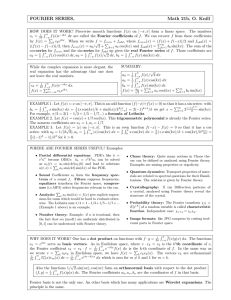 FOURIER SERIES, Math 21b, O. Knill