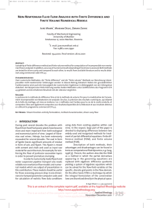 Non-Newtonian Fluid Flow Analysis with Finite Difference and Finite