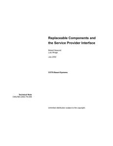 Replaceable Components and the Service Provider Interface