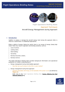 Aircraft Energy Management during Approach