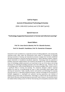 Technology Supported Assessment in Formal and Informal Learning