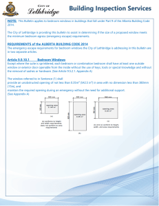 Window Egress Bulletin