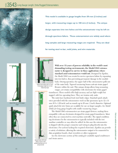 3543Long Gauge Length, Extra Rugged Extensometers