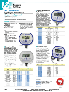 Rugged Digital Pressure Gauges - Cole