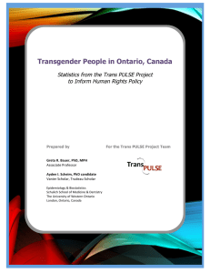 Transgender People in Ontario, Canada