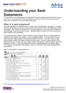 Understanding your Bank Statements