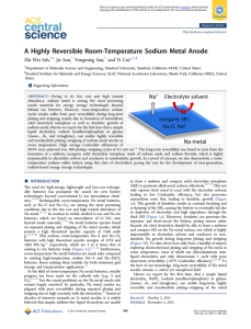 A Highly Reversible Room-Temperature Sodium Metal Anode