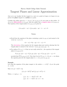 Tangent Planes and Linear Approximation