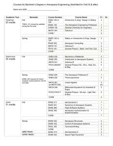 Course List for Aerospace Engineering Students