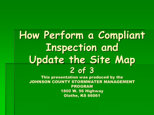 How Perform a Compliant Inspection and Update the Site Map