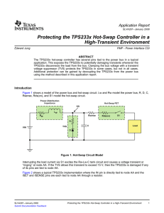 Protecting the TPS233x Hot-Swap Controller In a High Transient