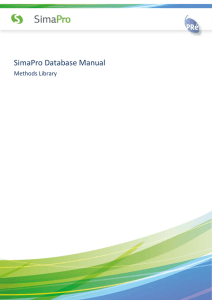 SimaPro Database Manual
