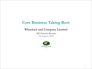 Results Presentation - Wheelock and Company Limited