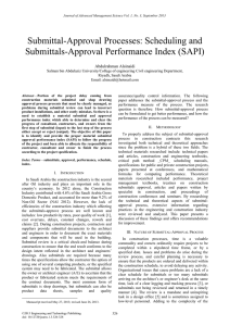Submittal-Approval Processes