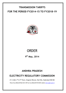 TRANSMISSION TARIFFS FOR THE PERIOD FY2014